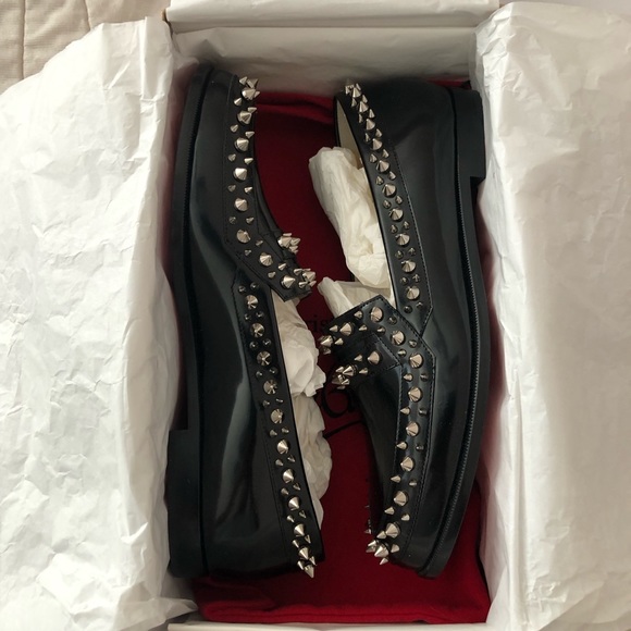 Christian Louboutin Mattia Spike Donna Leather Loafers - Picture 3 of 8